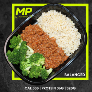 Beef Mince with Brown Rice & Broccoli